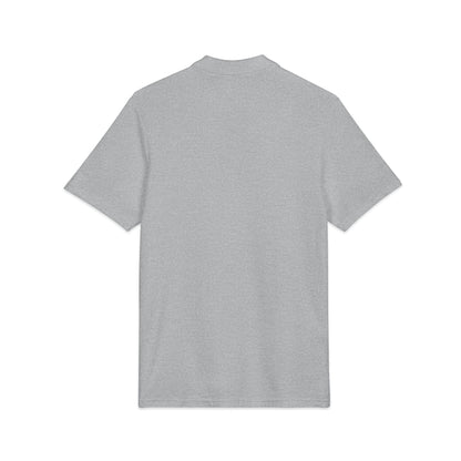 Embroidered Britor classic Giraffe Patch Polo Shirt — White Pique Polo