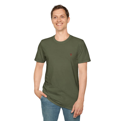 Minimal Crown Chest-Embroidered T-Shirt