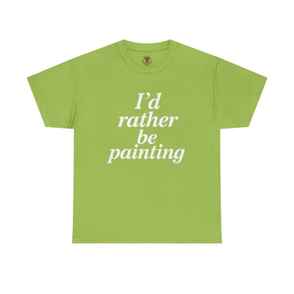 Art Lover's Unisex Heavy Cotton Tee - I'd Rather Be Painting, Gift for Artists, Creative Expression Shirt, Casual Wear, Art Enthusiast [...]