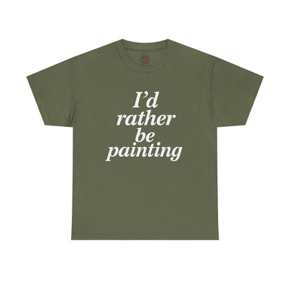 Art Lover's Unisex Heavy Cotton Tee - I'd Rather Be Painting, Gift for Artists, Creative Expression Shirt, Casual Wear, Art Enthusiast [...]
