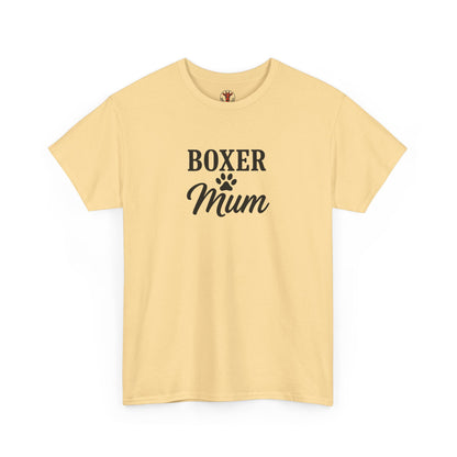 Boxer Mum Unisex Heavy Cotton Tee | Dog Lover Gift, Pet Owner Apparel, Funny Dog Mom Shirt, Birthday Gift for Boxer Owners