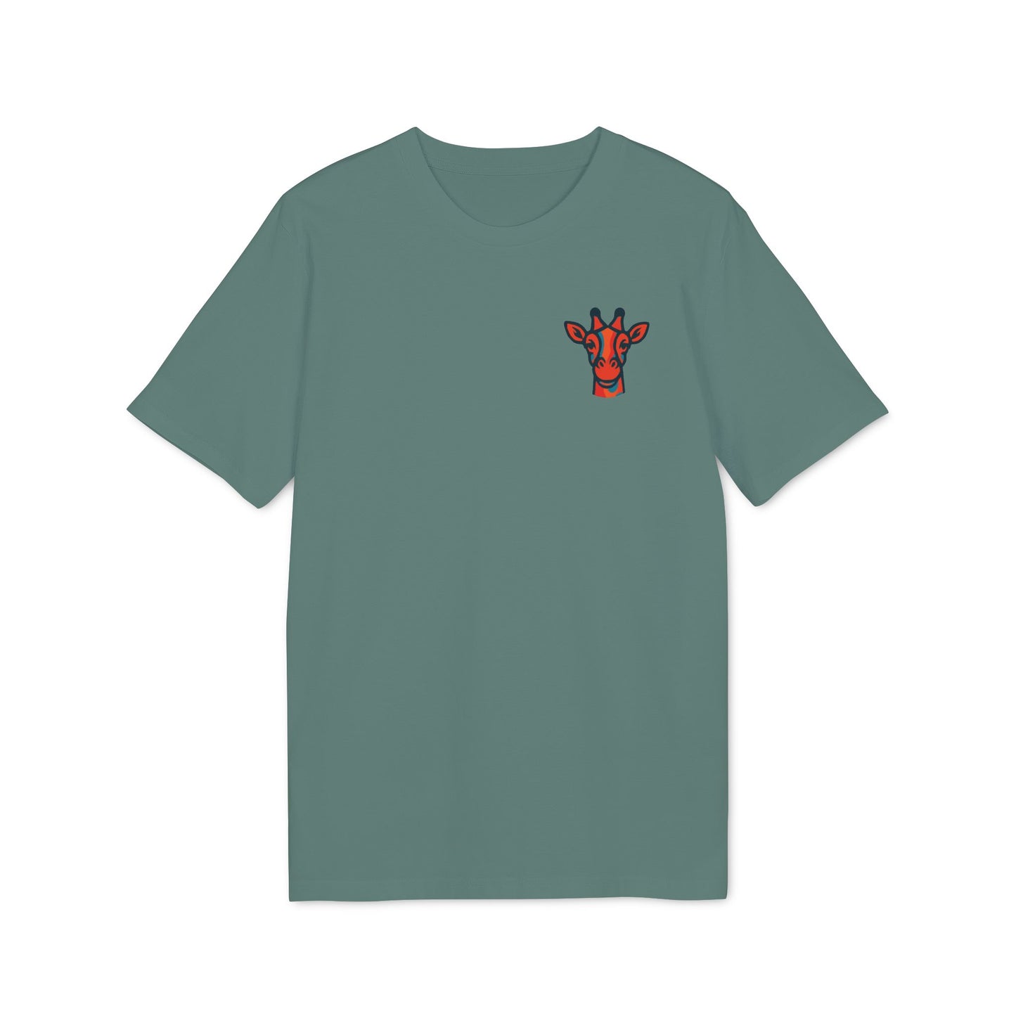 Britor classic Giraffe logo Mini Patch T-Shirt — Cute Chest Graphic Tee for Animal Lovers