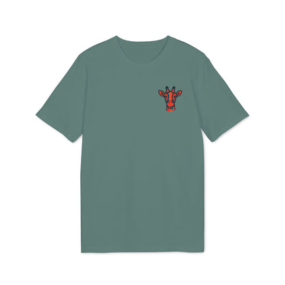 Britor classic Giraffe logo Mini Patch T-Shirt — Cute Chest Graphic Tee for Animal Lovers