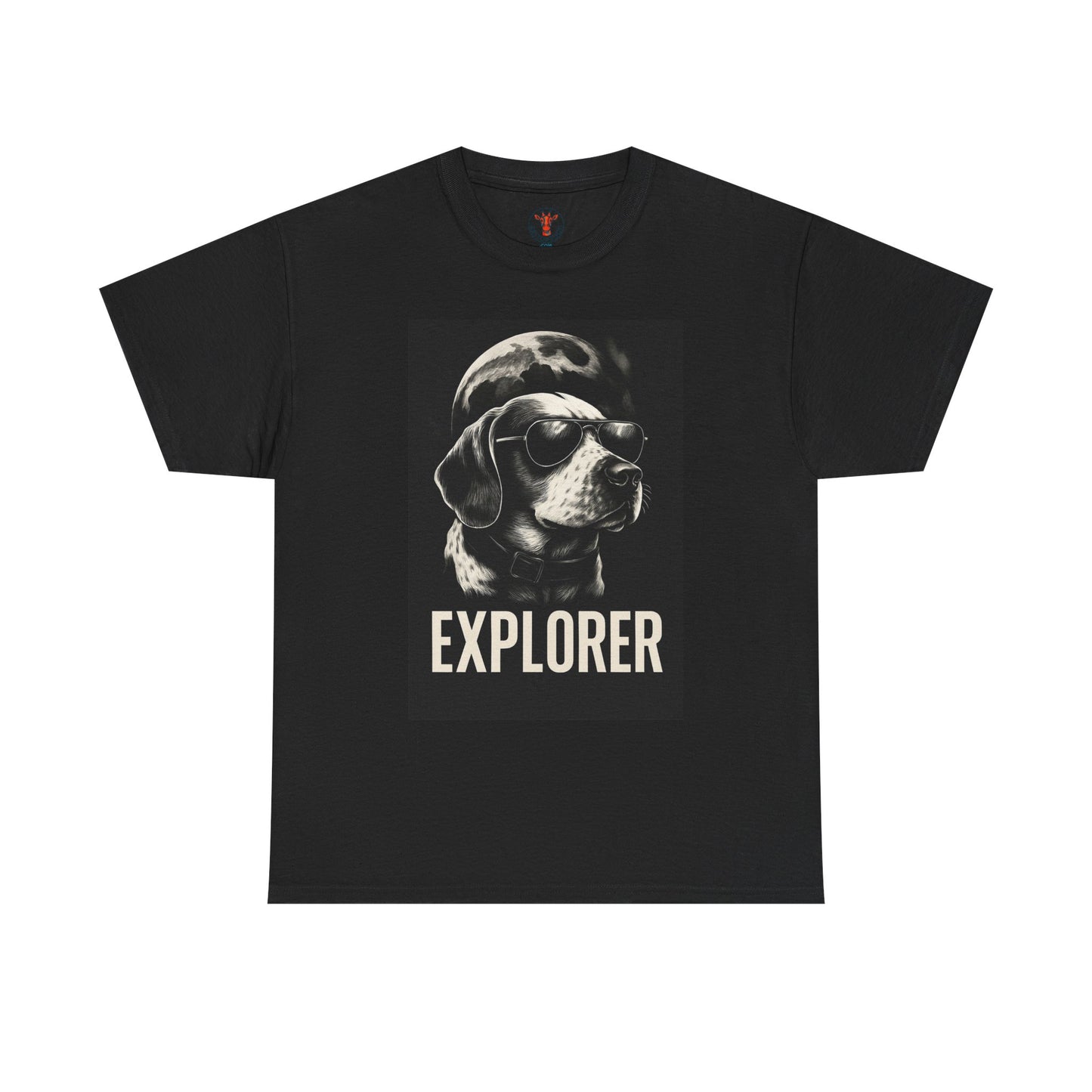 Explorer Dog Unisex Heavy Cotton Tee, Funny Pet Lover Gift, Adventure T-Shirt, Cool Animal Design, Dog Lover Apparel, Casual Tee