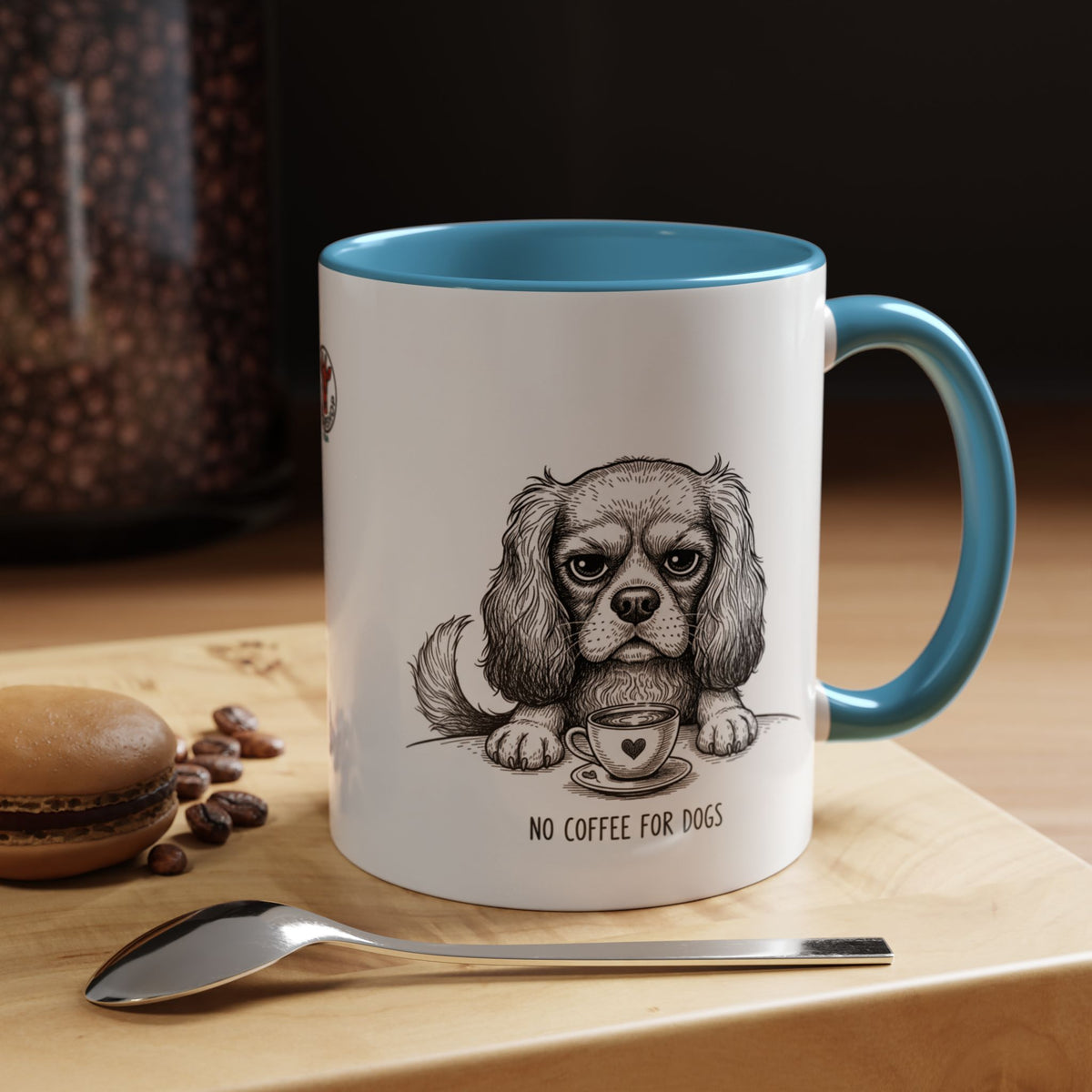 Grumpy Cavalier King Charles Spaniel Coffee Club — Art Print / Mug /