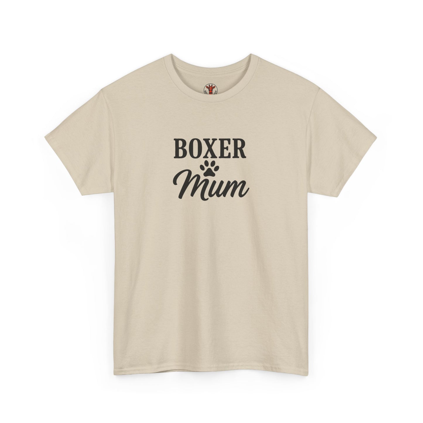 Boxer Mum Unisex Heavy Cotton Tee | Dog Lover Gift, Pet Owner Apparel, Funny Dog Mom Shirt, Birthday Gift for Boxer Owners