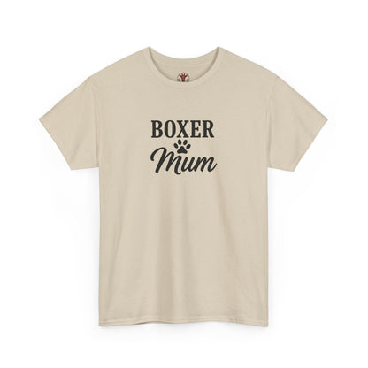 Boxer Mum Unisex Heavy Cotton Tee | Dog Lover Gift, Pet Owner Apparel, Funny Dog Mom Shirt, Birthday Gift for Boxer Owners