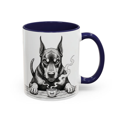 Grumpy Doberman Coffee Club — Art Print / Mug