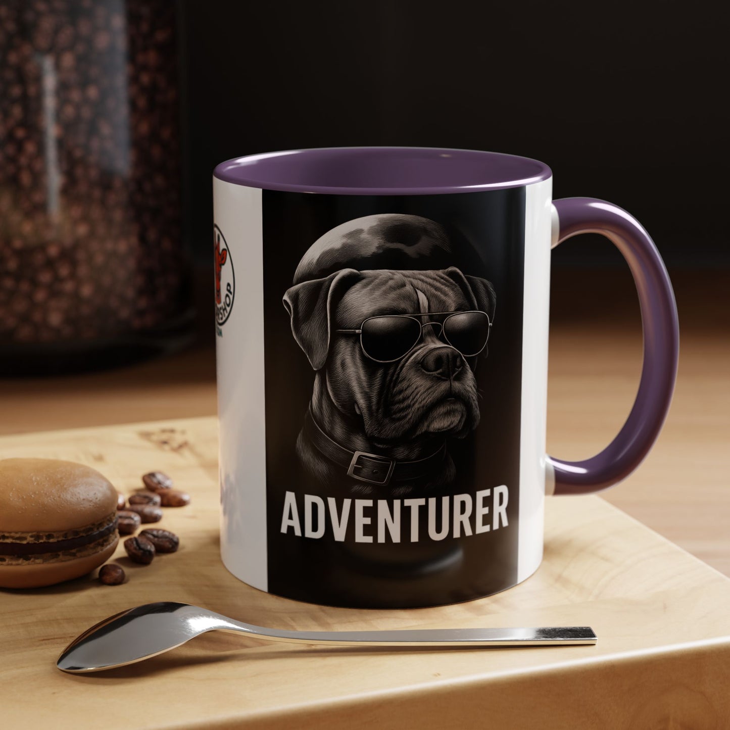 Adventure Dog Coffee Mug - Unique Pet Lover Gift, Personalized Dog Lover Mug, Funny Animal Mug, Holiday Gift for Dog Owners, Cool Cafe Mug