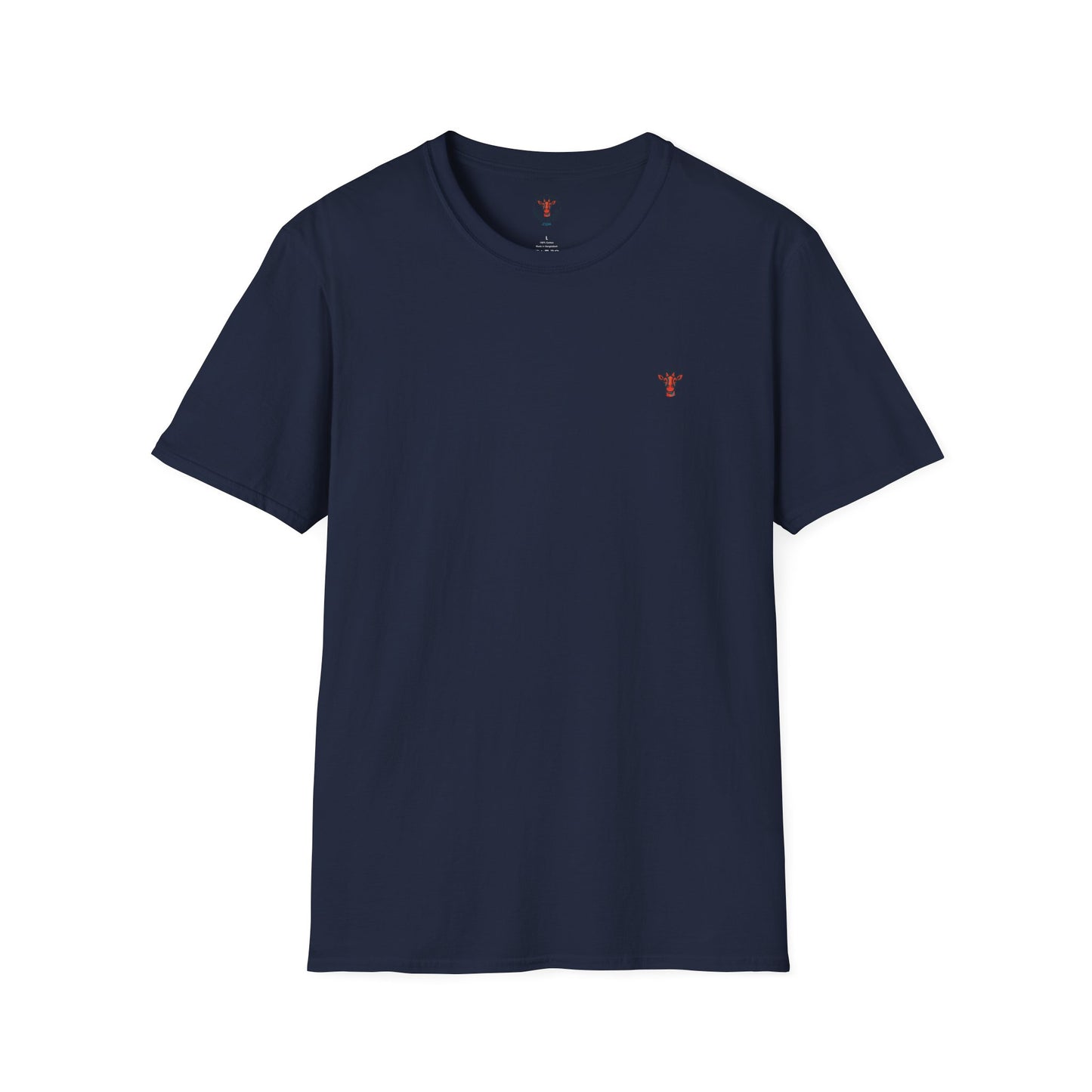 Minimal Crown Chest-Embroidered T-Shirt