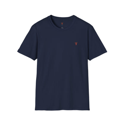 Minimal Crown Chest-Embroidered T-Shirt