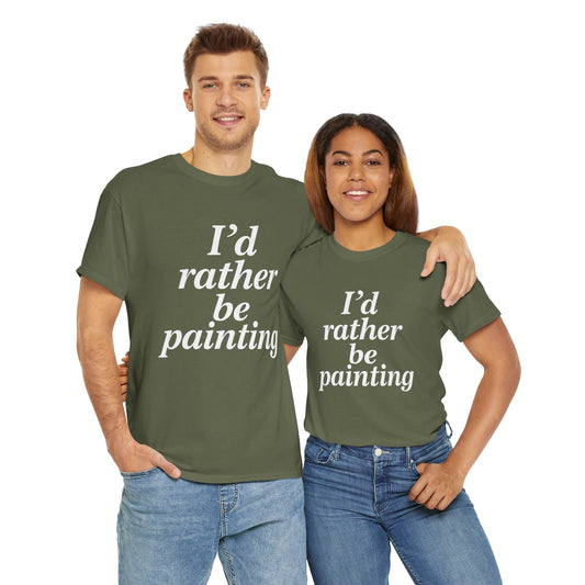 Art Lover's Unisex Heavy Cotton Tee - I'd Rather Be Painting, Gift for Artists, Creative Expression Shirt, Casual Wear, Art Enthusiast [...]