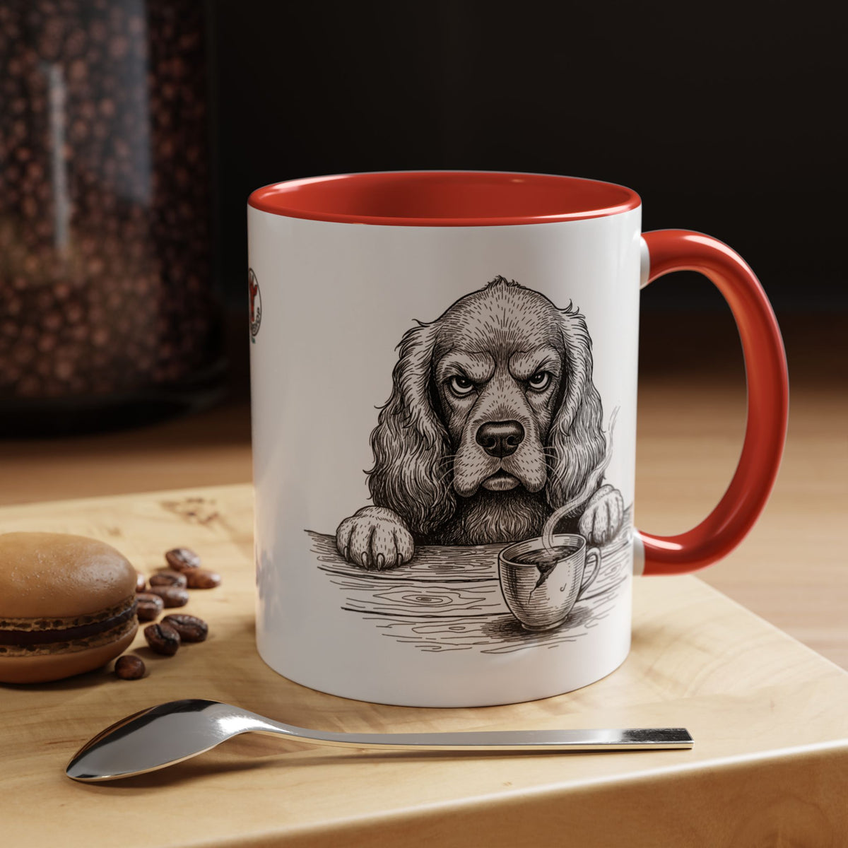 Grumpy Cocker Spaniel Coffee Club — Art Print / Mug