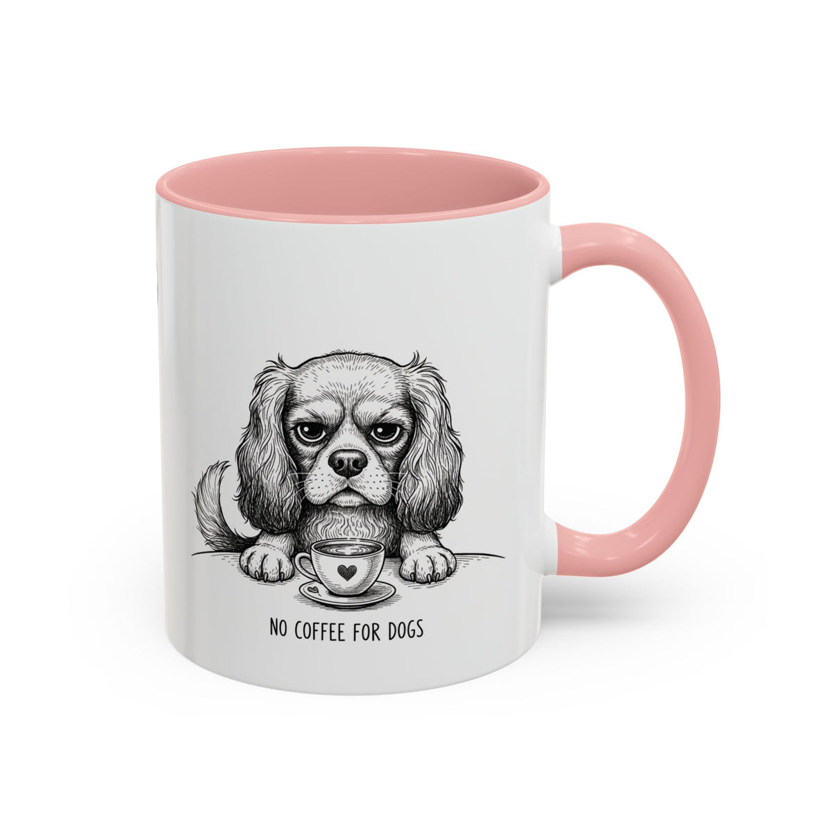 Grumpy Cavalier King Charles Spaniel Coffee Club — Art Print / Mug /