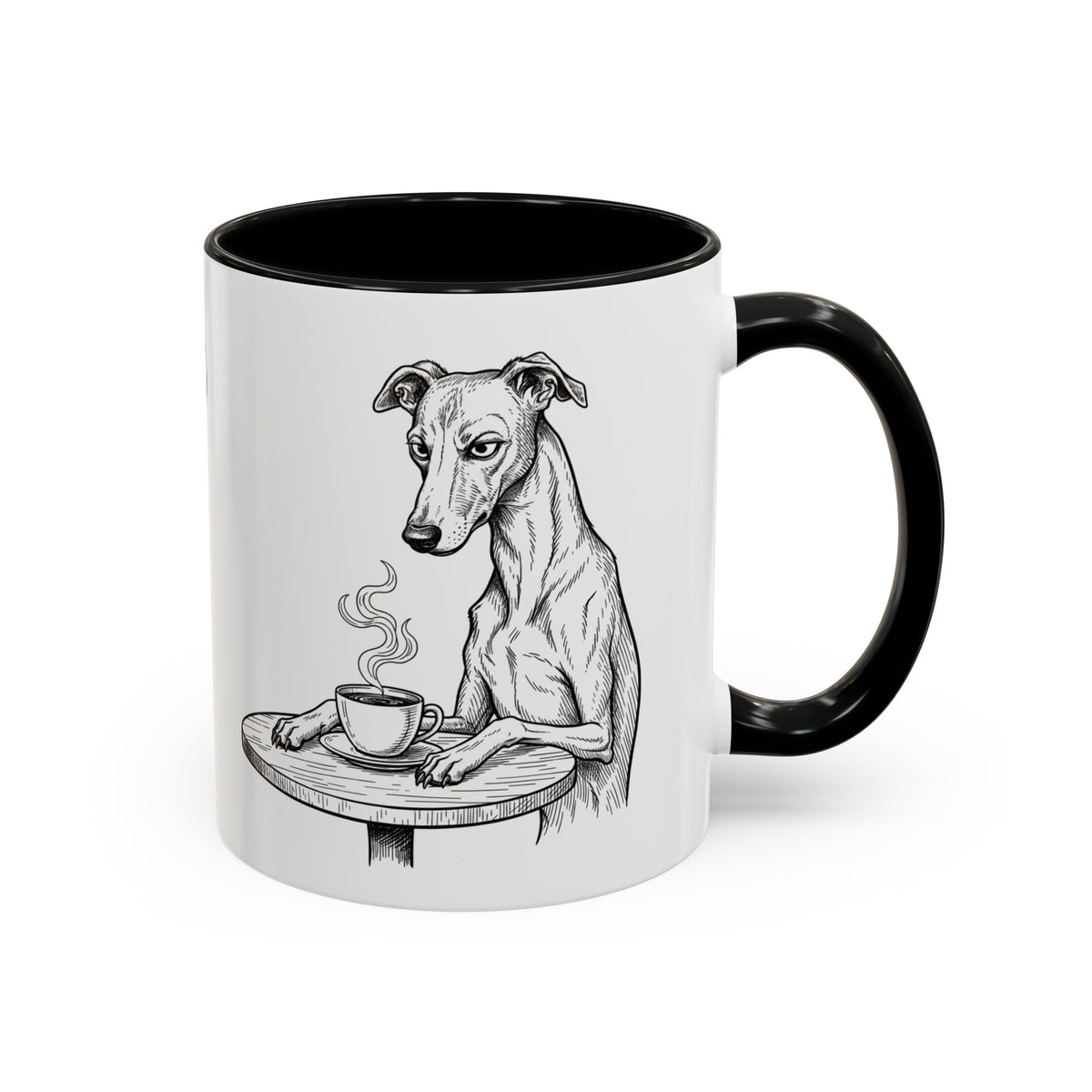 Grumpy Whippet Coffee Club — Art Print / Mug