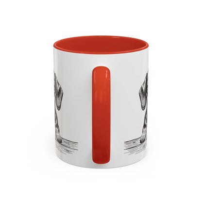 Grumpy Dachshund Coffee Club — Art Print / Mug