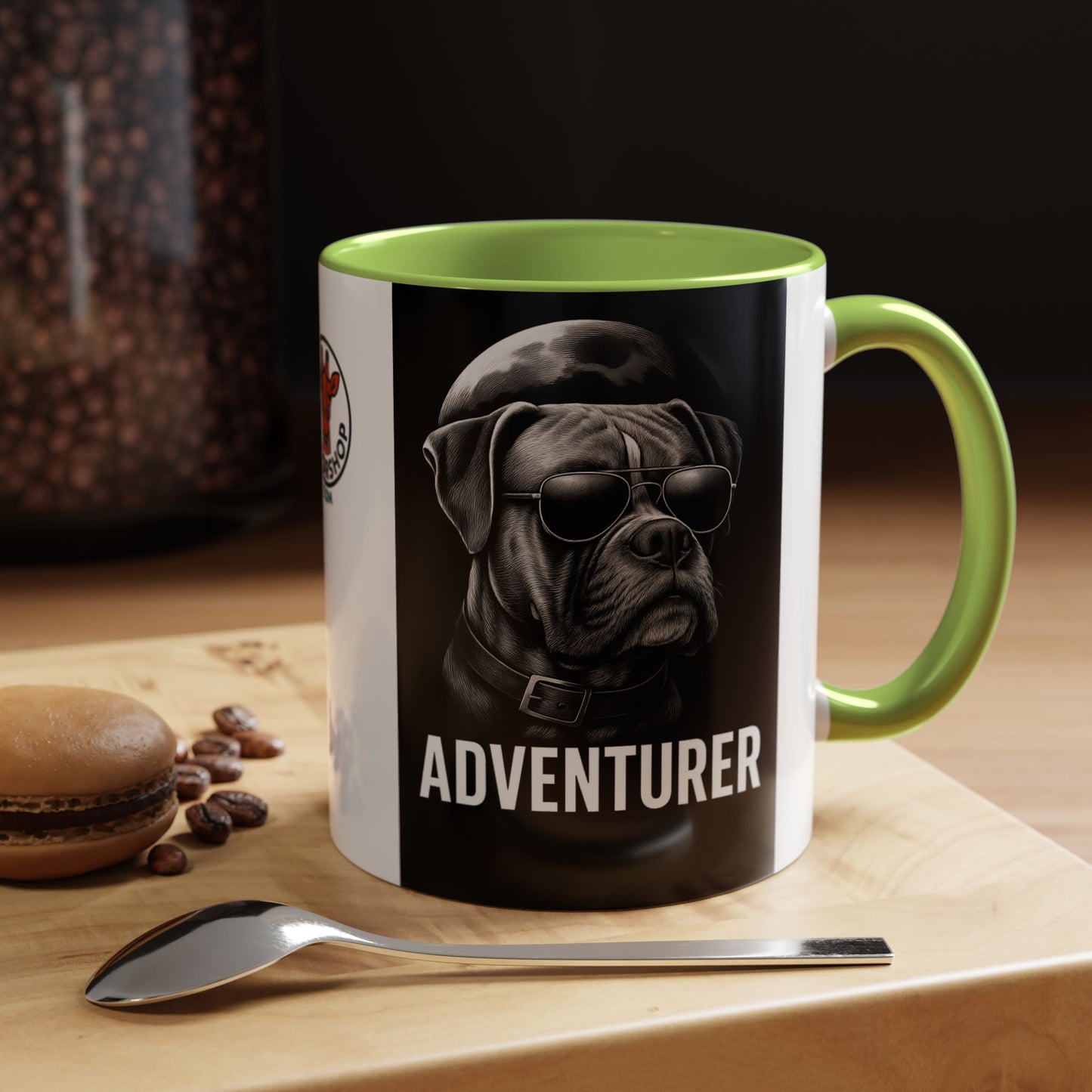 Adventure Dog Coffee Mug - Unique Pet Lover Gift, Personalized Dog Lover Mug, Funny Animal Mug, Holiday Gift for Dog Owners, Cool Cafe Mug