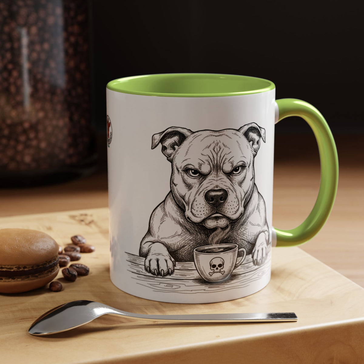 Grumpy Staffordshire Bull Terrier Coffee Club — Art Print / Mug