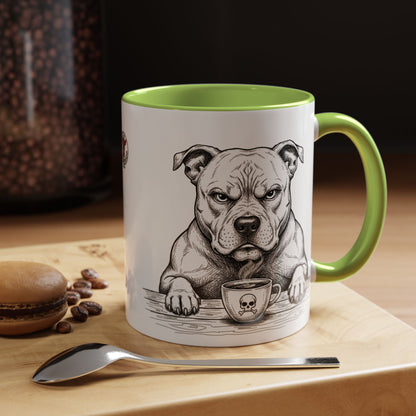 Grumpy Staffordshire Bull Terrier Coffee Club — Art Print / Mug