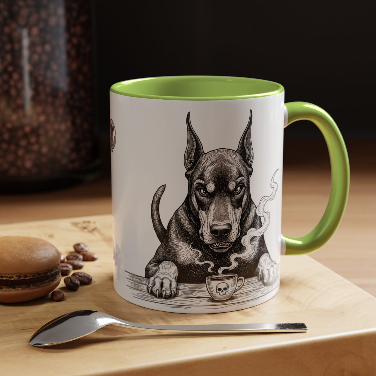 Grumpy Doberman Coffee Club — Art Print / Mug