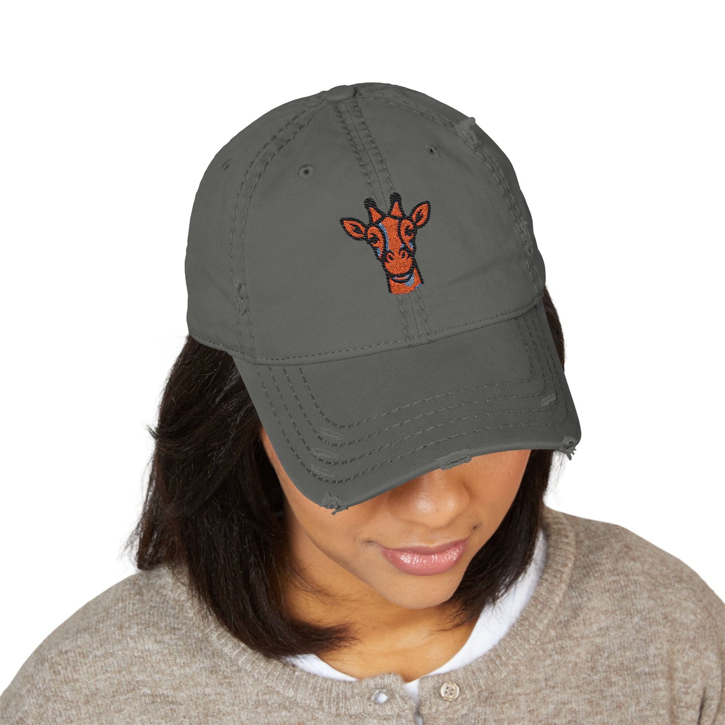 Distressed Dad Hat with Giraffe Embroidery, Casual Cap for Outdoor Adventures, Perfect Gift for Father's Day, Birthday, Everyday Wear, [...]