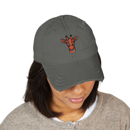Distressed Dad Hat with Giraffe Embroidery, Casual Cap for Outdoor Adventures, Perfect Gift for Father's Day, Birthday, Everyday Wear, [...]