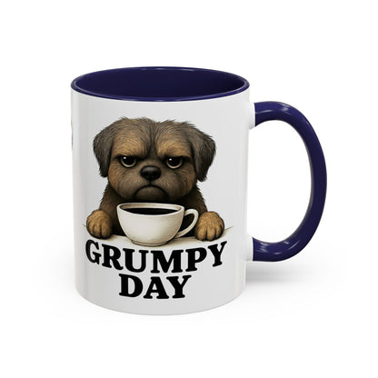Grumpy Day Coffee Mug, shorkie, Funny Dog Mug, Pet Lover Gift, Morning Motivation, Coffee Lover Gift, Black Accent Mug