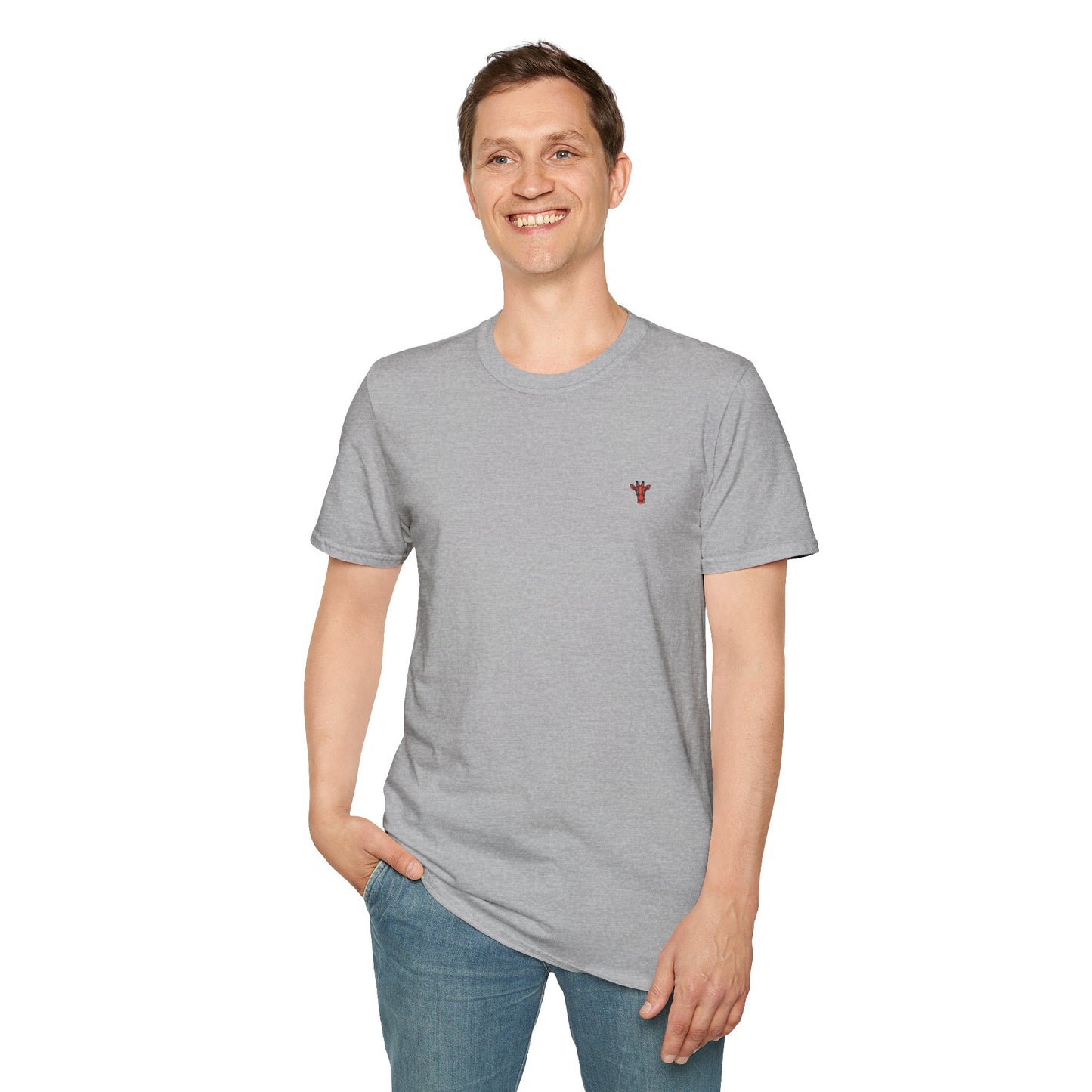 Minimal Crown Chest-Embroidered T-Shirt
