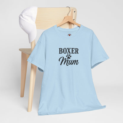 Boxer Mum Unisex Heavy Cotton Tee | Dog Lover Gift, Pet Owner Apparel, Funny Dog Mom Shirt, Birthday Gift for Boxer Owners
