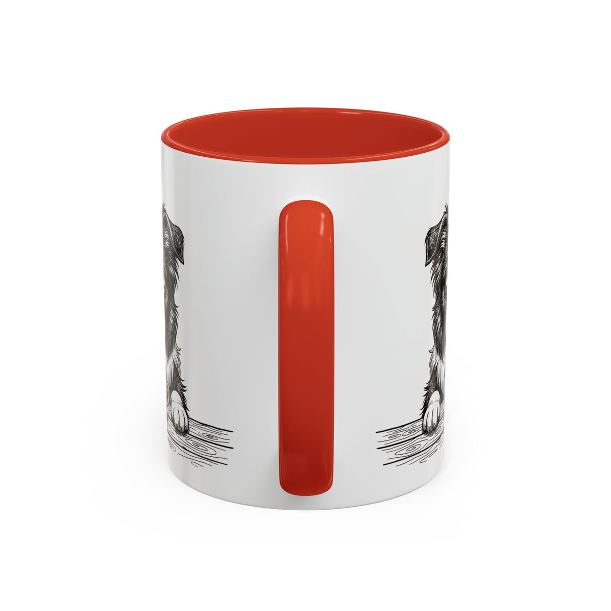 Grumpy Border Collie Coffee Club — Art Print / Mug
