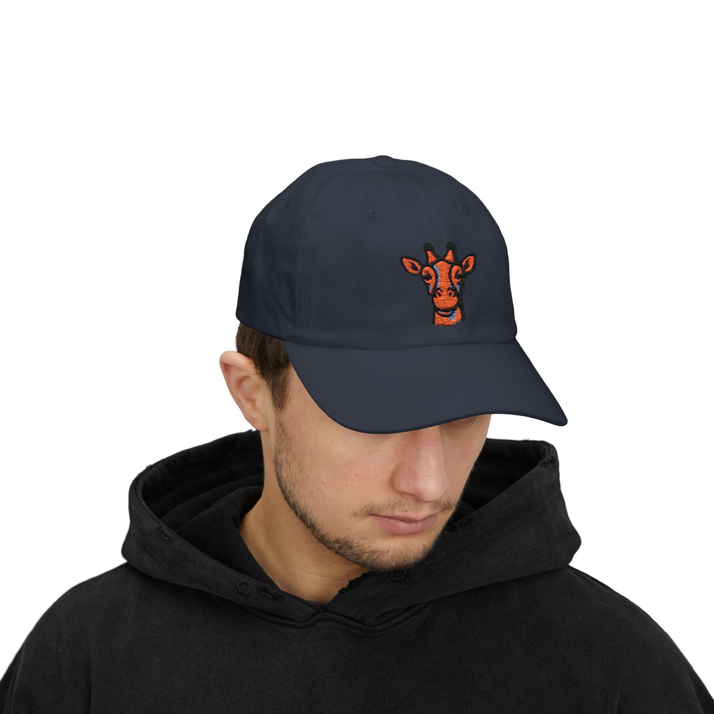 Dad Cap - Giraffe Head and Britor Shop Logo Embroidered Design