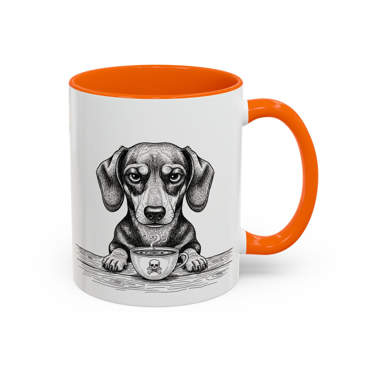 Grumpy Dachshund Coffee Club — Art Print / Mug