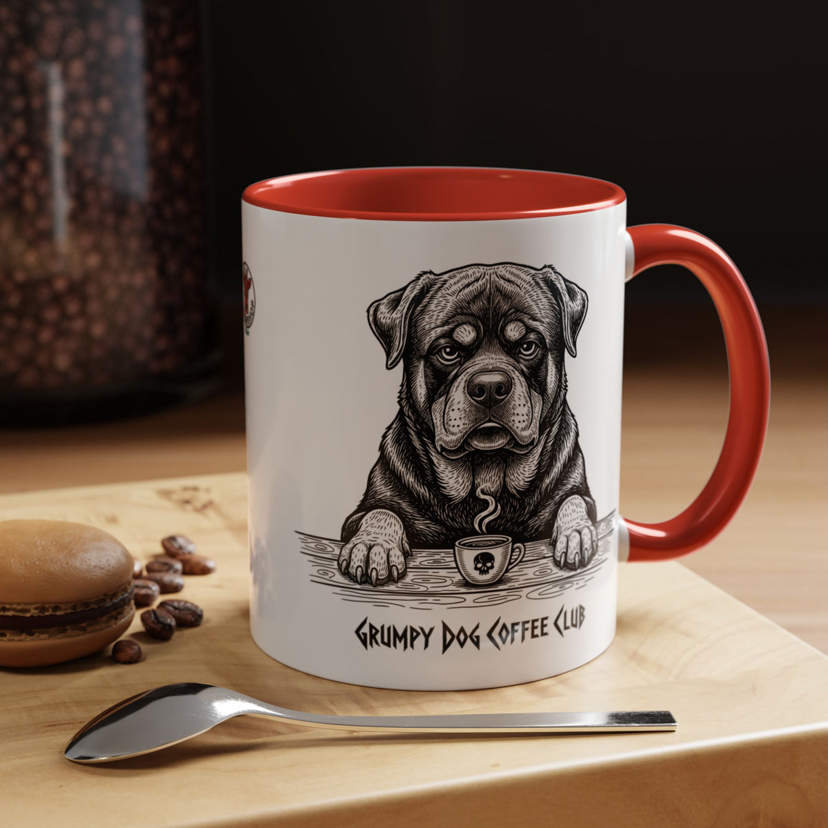  Grumpy Rottweiler Coffee Club — Art Print / Mug