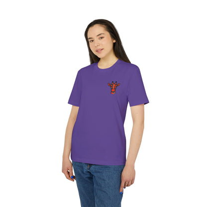 Britor classic Giraffe logo Mini Patch T-Shirt — Cute Chest Graphic Tee for Animal Lovers