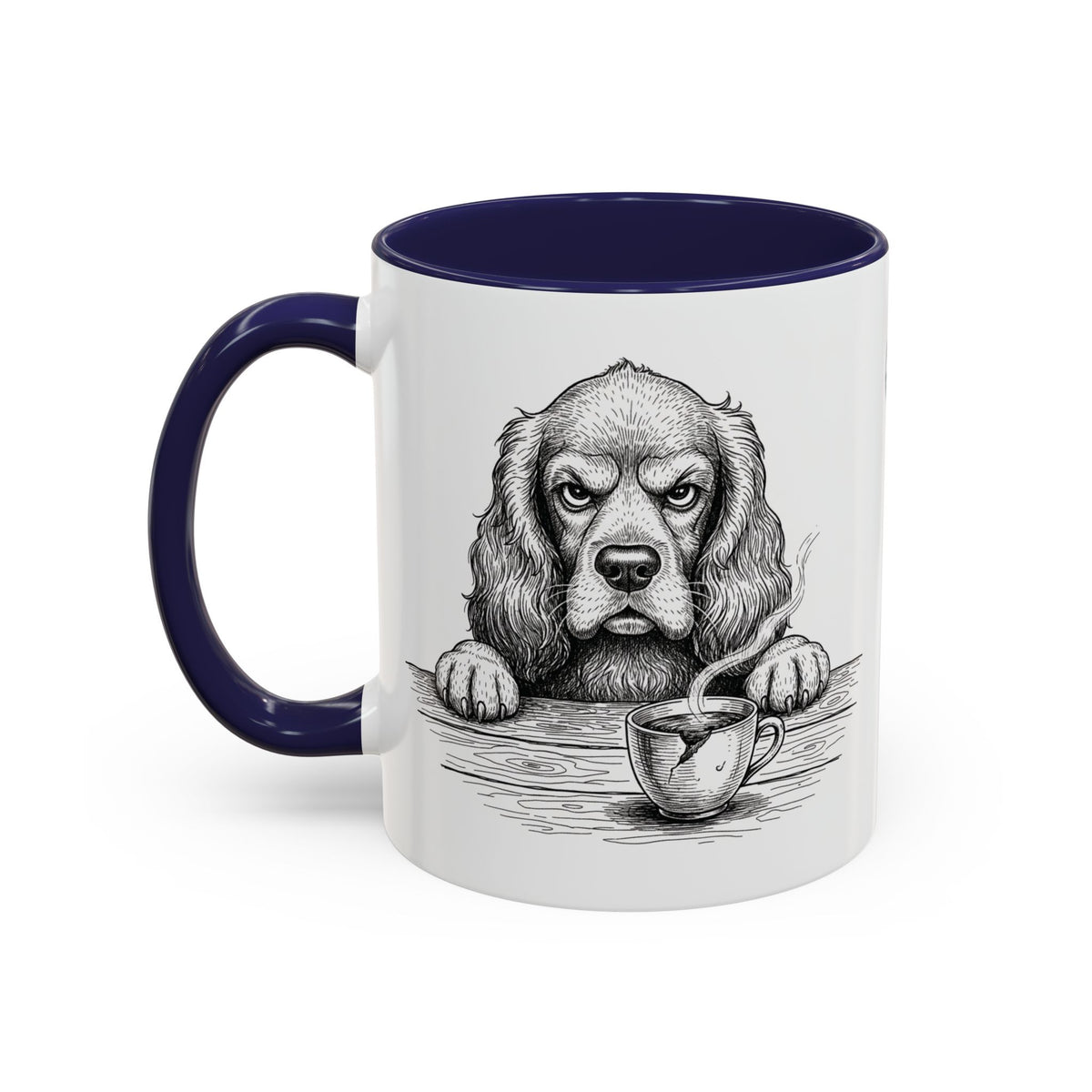 Grumpy Cocker Spaniel Coffee Club — Art Print / Mug