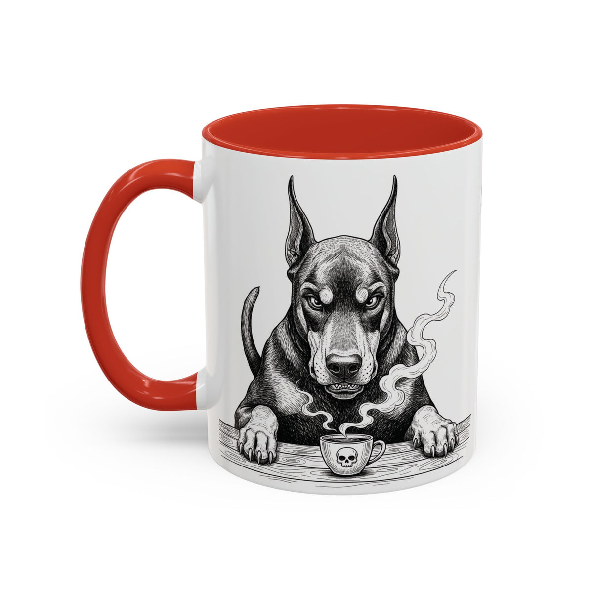 Grumpy Doberman Coffee Club — Art Print / Mug