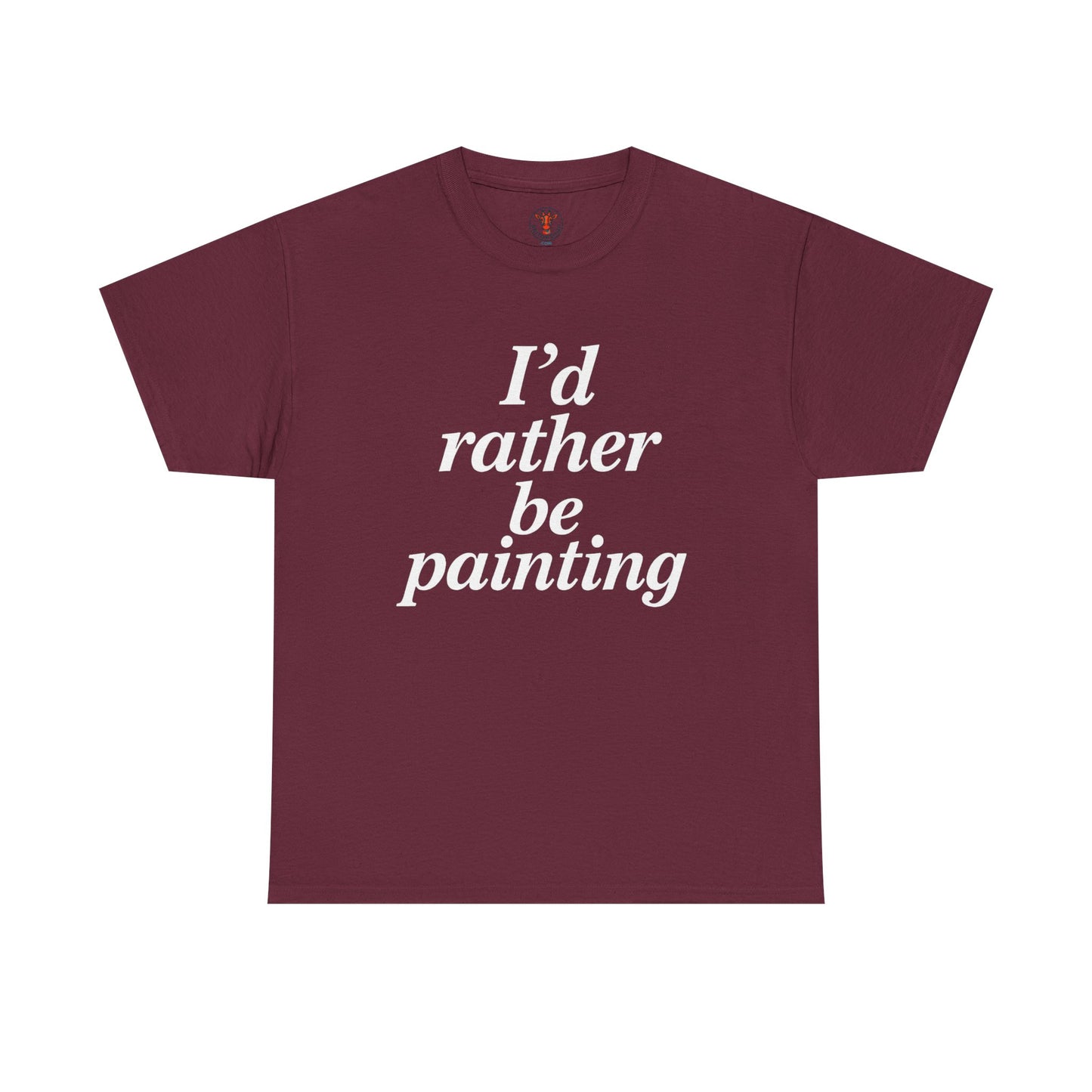 Art Lover's Unisex Heavy Cotton Tee - I'd Rather Be Painting, Gift for Artists, Creative Expression Shirt, Casual Wear, Art Enthusiast [...]