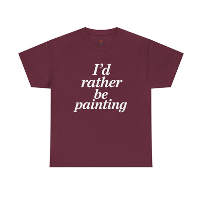 Art Lover's Unisex Heavy Cotton Tee - I'd Rather Be Painting, Gift for Artists, Creative Expression Shirt, Casual Wear, Art Enthusiast [...]