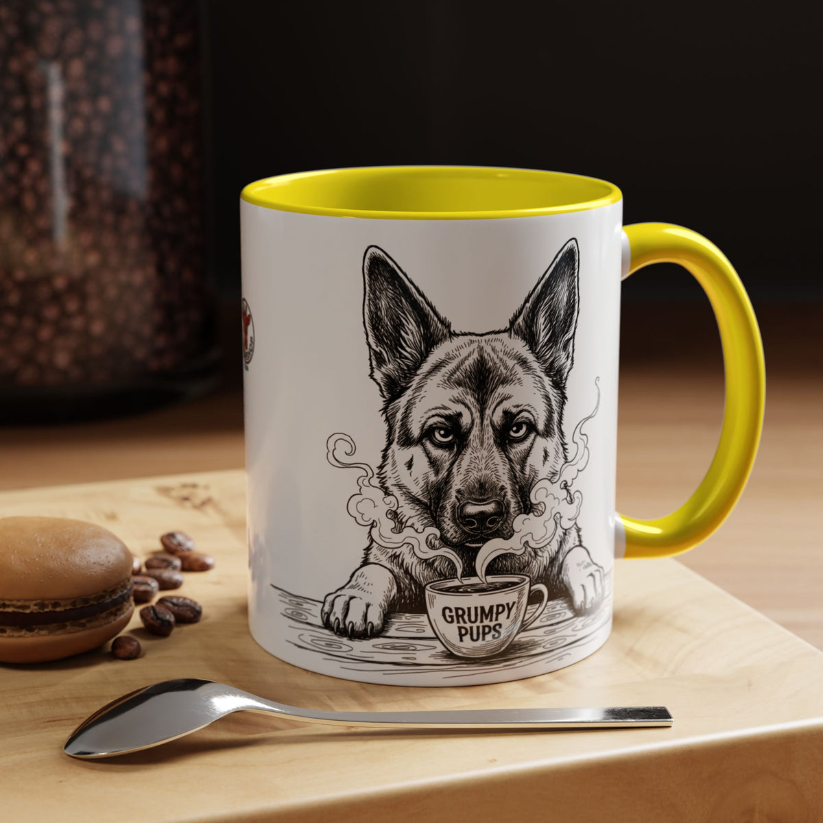 German Shepherd Mug —    Grumpy German Shepherd Coffee Club — Art Print / Mug /