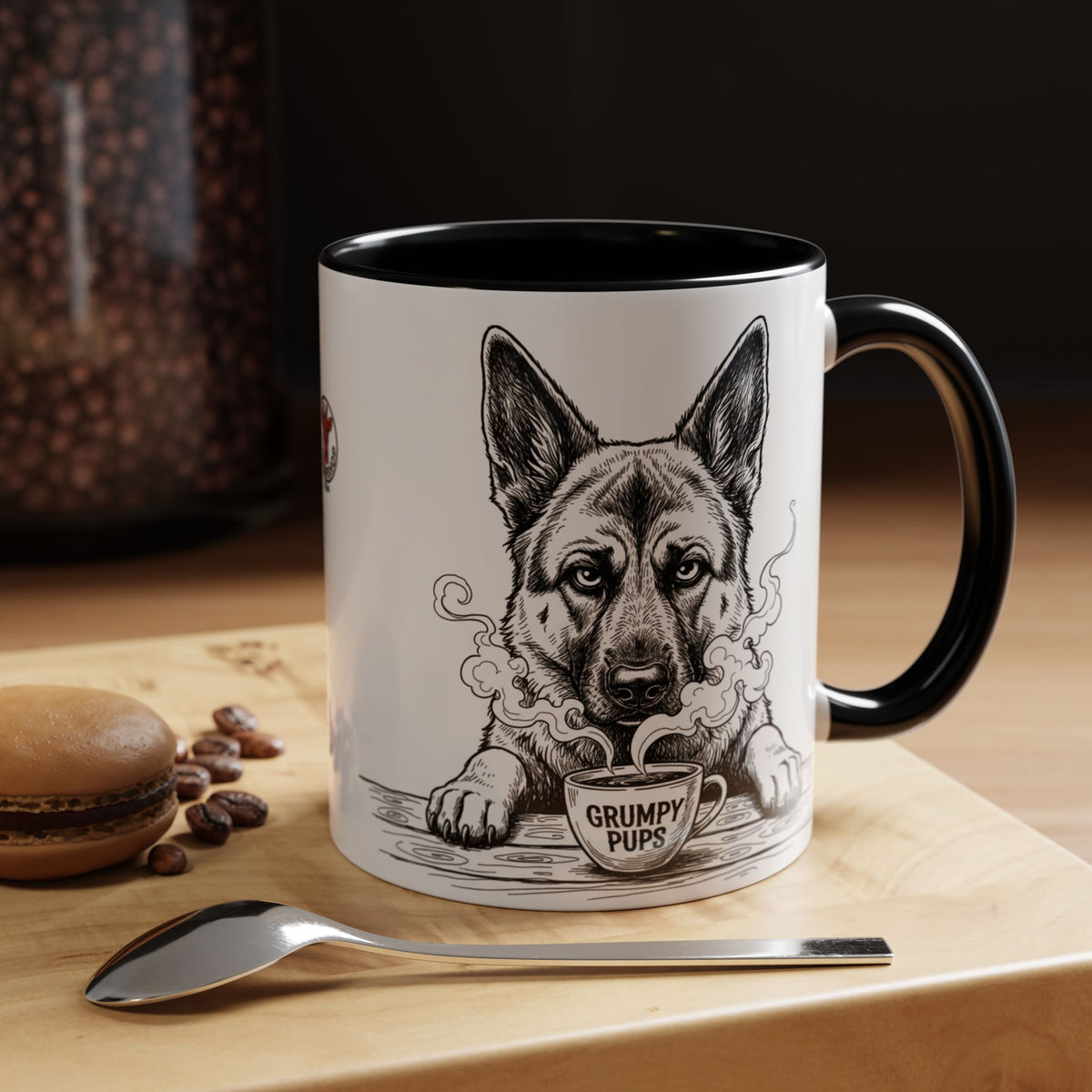 German Shepherd Mug —    Grumpy German Shepherd Coffee Club — Art Print / Mug /