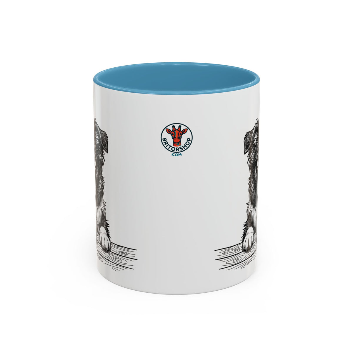 Grumpy Border Collie Coffee Club — Art Print / Mug