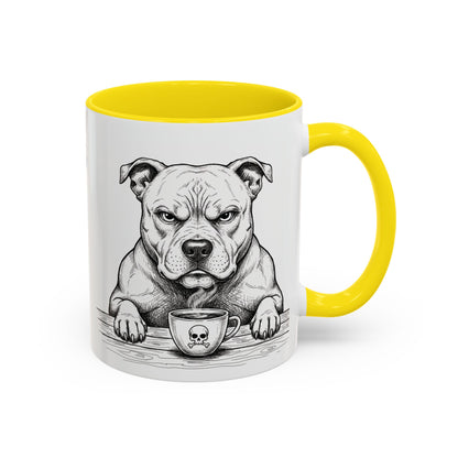 Grumpy Staffordshire Bull Terrier Coffee Club — Art Print / Mug