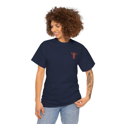 Britor classic logo Giraffe  Patch Tee — Small Chest Embroidered Giraffe Graphic T-Shirt