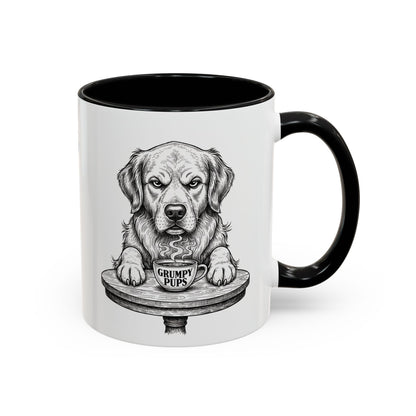 Grumpy Golden Retriever Coffee Club — Art Print / Mug