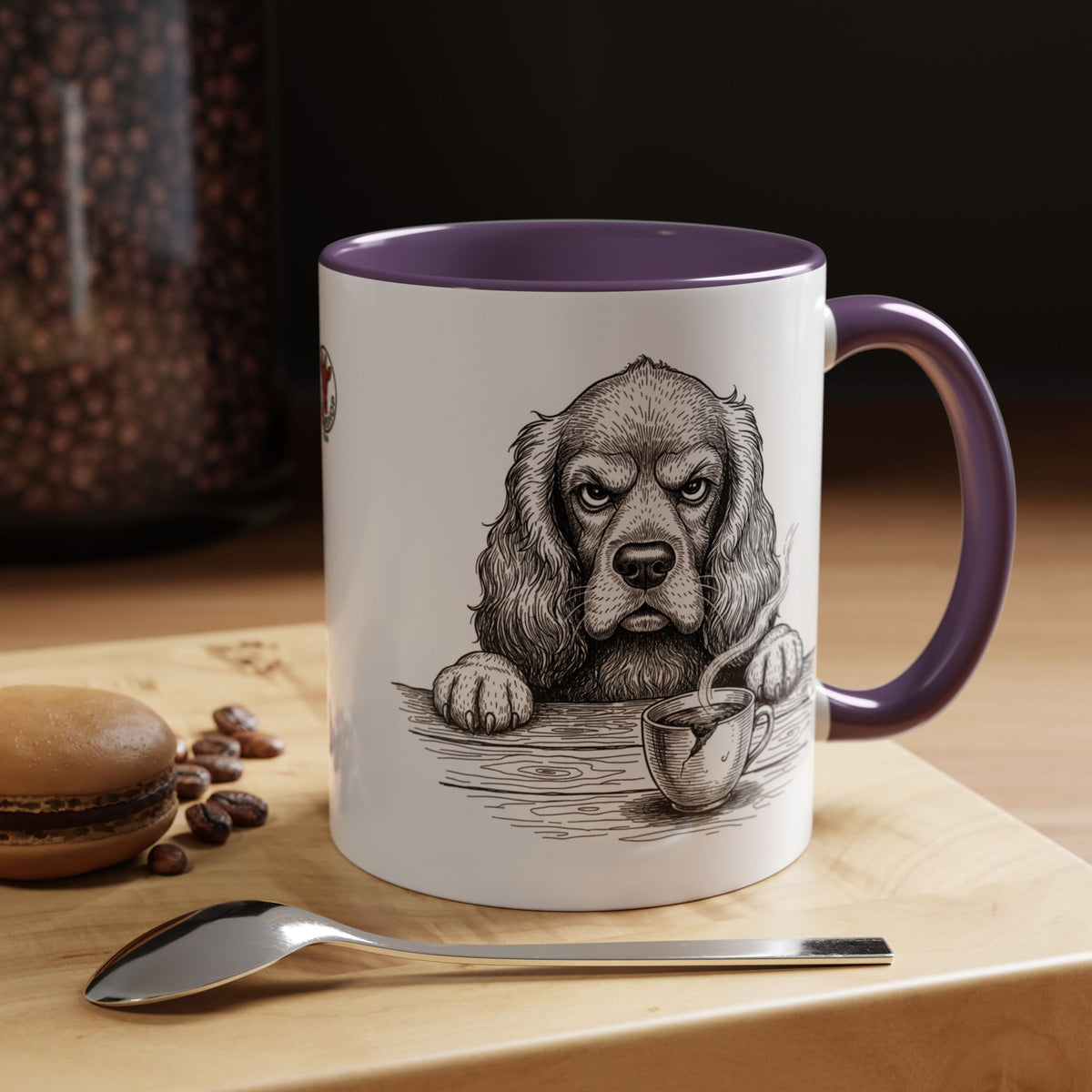 Grumpy Cocker Spaniel Coffee Club — Art Print / Mug