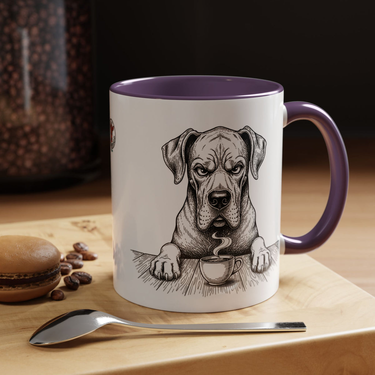 Grumpy Great Dane Coffee Club — Art Print / Mug