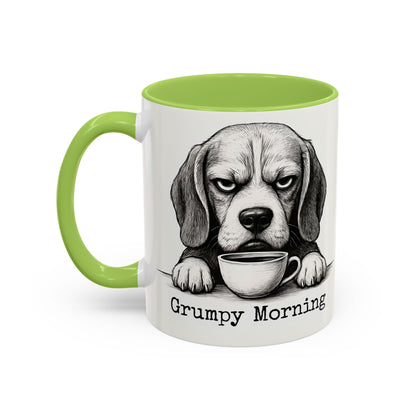 Coffee Mug - Grumpy Beagle Funny 11oz/15oz Morning Coffee Cup