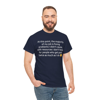 Smiley Face Unisex Heavy Cotton Tee - Casual Shirt, Trendy T-Shirt, Gift for Friends, Summer Outfit, Streetwear
