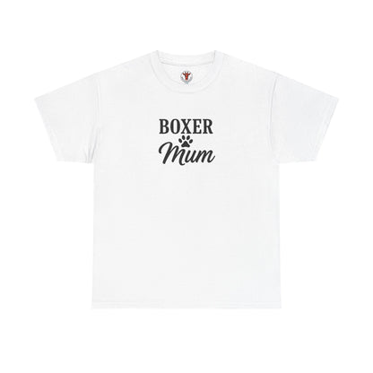 Boxer Mum Unisex Heavy Cotton Tee | Dog Lover Gift, Pet Owner Apparel, Funny Dog Mom Shirt, Birthday Gift for Boxer Owners