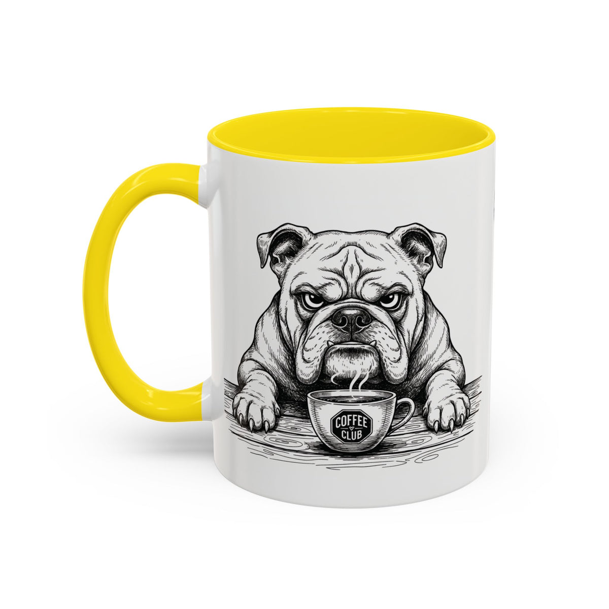 Grumpy Bulldog Coffee Club — Art Print / Mug /